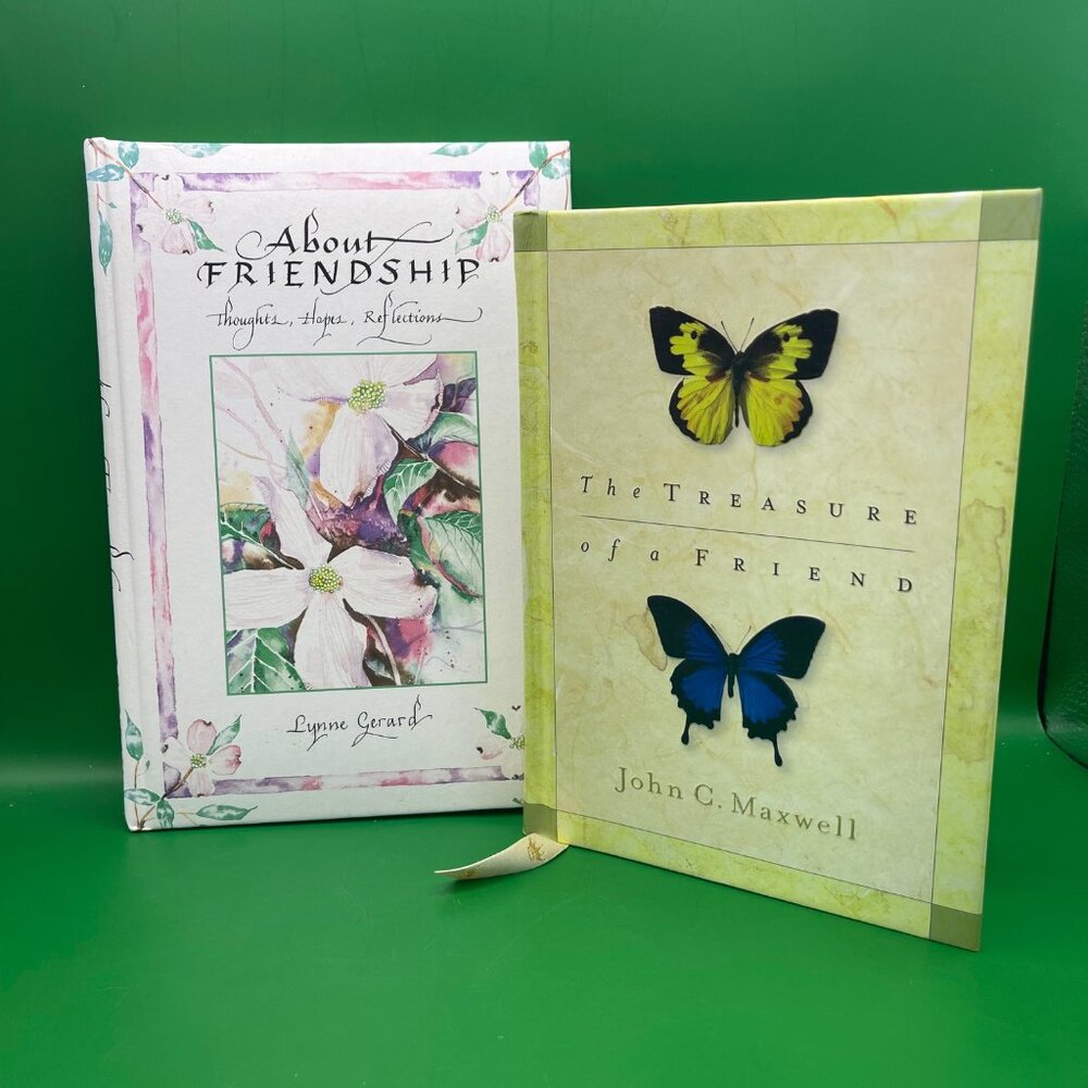 Friendship Quotes & Stories Gift Book Butterflies Floral Garden Set of 2 Nature